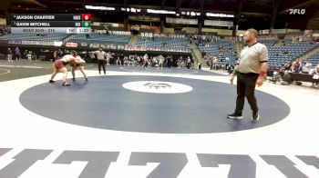 215 lbs Semifinal - Gavin Mitchell, Basehor-Linwood HS vs Jaxson Chartier, Hays HS