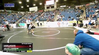 70 lbs 1st Place Match - Jaxxe Lafleur, Salina Wrestling Club vs Welsey Langrehr, Wichita Wrestling Club