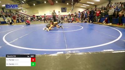 58 lbs Round Of 16 - Corbin Parker, Broken Arrow Wrestling Club vs Kaiden Candy, Sperry Wrestling Club