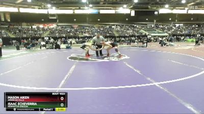 138 lbs Champ. Round 3 - Mason Aiken, American Falls vs Isaac Echeverria, Hermiston Oregon