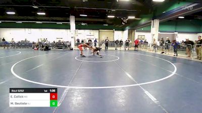 120 lbs Consi Of 16 #1 - Elijah Collick, MD vs Mikey Bautista, NJ