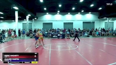 187 lbs Round 1 (16 Team) - Meric Hagarty, Iowa vs Exavier Martin, Kansas