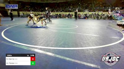 108 lbs Quarterfinal - Sydney Harris, Shelton Wrestling Academy vs Audrey Flores, Raw Wrestling Club