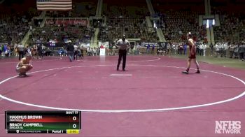 145 lbs Quarterfinal - Brady Campbell, Opelika Hs vs MAXIMUS BROWN, Prattville