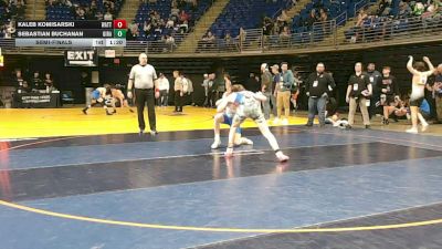 145 lbs Semifinal - Kaleb Komisarski, Wattsburg vs Sebastian Buchanan, Girard