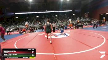 3A-195 lbs Cons. Round 3 - Logan Bauers, Green River vs Max Gregory, Lyman