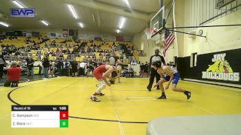 112 lbs Round Of 16 - Coy Sampson, Grove vs Zion Baca, Victory Christian JH