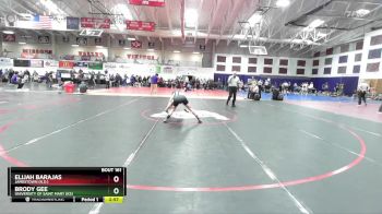 125 lbs Champ. Round 2 - Elijah Barajas, Jamestown (N.D.) vs Brody Gee, University Of Saint Mary (KS)