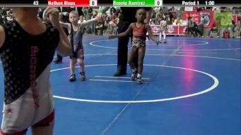 43 lbs finals Nathan Rioux Contenders Wrestling vs. Ronnie Ramirez Pounders WC
