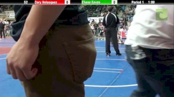 52 lbs finals Chase Eaves Barnsdale Elementary vs. Cory Velasquez Commando WC