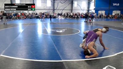 Silver 157 lbs Champ. Round 1 - Jonas Petrie, Rochester Community & Tech. College vs Jack O`Conner, Wisconsin-Whitewater