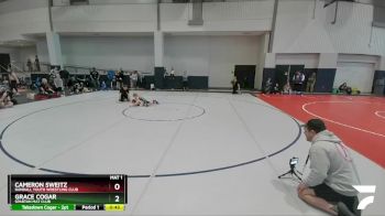 42 lbs Cons. Semi - Cameron Sweitz, Randall Youth Wrestling Club vs Grace Cogar, Spartan Mat Club