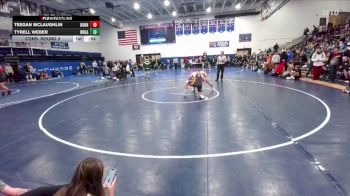 165 lbs Cons. Round 3 - Teegan McLaughlin, Burns/Pine Bluffs vs Tyrell Weber, Wheatland