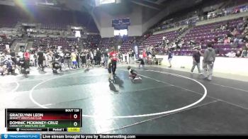 81-86 lbs Round 2 - Dominic McKinney-Cruz, Canon City Wrestling Club vs Gracelynn Leon, Bennett Wrestling Club