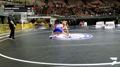 Junior Boys - 175 lbs Champ. Round 2 - Alex Rosa, Firebaugh High School Wrestling vs Nathan Cordova, Tulare Union High School Wrestling