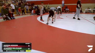 49-54 lbs Round 1 - Jackson Hodgson, Eaton WC vs McGinness Willoughby, Team Braves WC