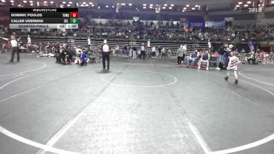 50 lbs Quarterfinal - Dominic Poulos, Toms River vs Callen Uderman, Del Val Rams