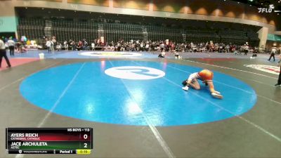 113 lbs Cons. Round 3 - Jace Archuleta, Aztec vs Ayers Reich, Cathedral Catholic