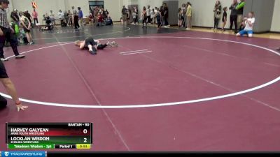 90 lbs Cons. Round 3 - Locklan Wisdom, Chelsea Wrestling vs Harvey Galyean, Arab Youth Wrestling