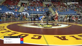 120 lbs Cons 16 #1 - James Homfeld, Missouri vs Reece Barnhardt, North Dakota