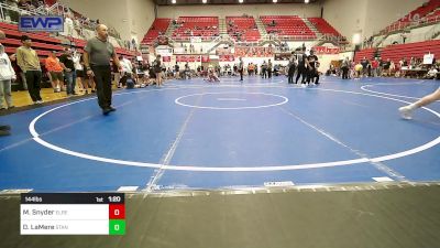 144 lbs Quarterfinal - Matthew Snyder, El Reno vs Delane LaMere, Standfast OKC