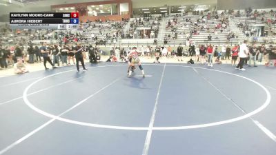 135 lbs Cons. Quarters - Kaitlynn Moore-Carr, Cheney Blackhawk Wrestling Club vs Aurora Hiebert, Thunder Mountain Wrestling Club