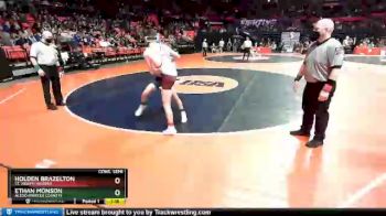 1A 120 lbs Cons. Semi - Holden Brazelton, St. Joseph (Ogden) vs Ethan Monson, Aledo (Mercer County)