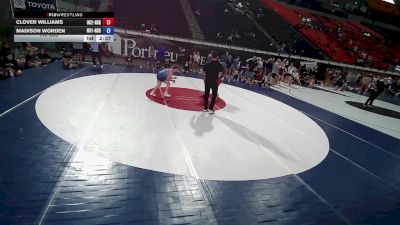 140 lbs Clover Williams, Oklahoma 2 HS Girls vs Madison Worden, Nevada 1 HS Girls