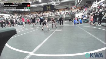 52-55 lbs 3rd Place - Mason Shumaker, F-5 Grappling vs Griffin Phillips, Murray County Takedown Club