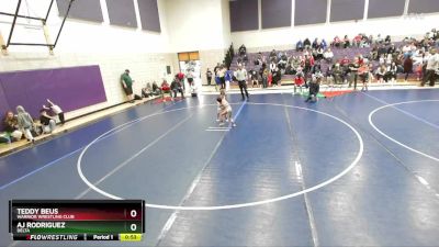 43 lbs Cons. Round 2 - Aj Rodriguez, Delta vs Teddy Beus, Warrior Wrestling Club