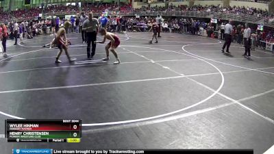 120 lbs Champ. Round 1 - Henry Christensen, Pioneer Wrestling Club vs Wylee Hinman, Fairbury Matmen