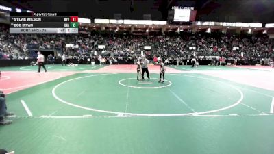 76 lbs Champ. Round 2 - Zoe Irvan, Unattached vs Sylvie Wilson, MYV2