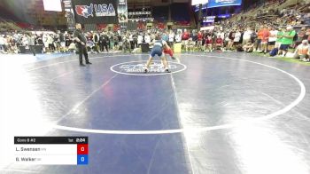 126 lbs Cons 8 #2 - Logan Swensen, Minnesota vs Gage Walker, Oklahoma