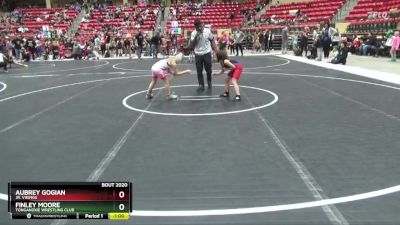 60 lbs Round 2 - Aubrey Gogian, Jr. Vikings vs Finley Moore, Tonganoxie Wrestling Club