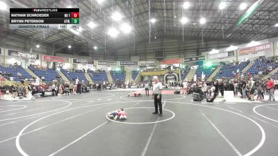 40 lbs Quarterfinal - Nathan Schroeder, No Team vs Brynn Peterson, Athlos Wrestling