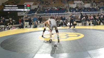 144 lbs 3rd Place - Matthew Dailey, Wyoming Seminary vs Weston Borgers, Blair Academy