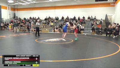 206-215 lbs Round 2 - Hudson Herboldsheimer, Lisbon vs Kiernan Owings, Clear Creek-Amana