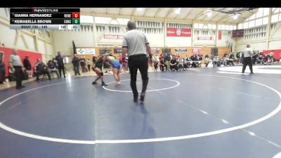 145 lbs 5th Place Match - Gianna Hernandez, Newark Memorial vs Keirabella Brown, Concord