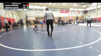 145 lbs 5th Place Match - Gianna Hernandez, Newark Memorial vs Keirabella Brown, Concord