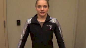 Reagan Campbell after winning the all around at the Classic Rock Invitational