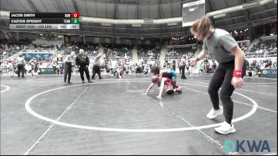 100 lbs Consi Of 8 #1 - Jacob Smith, Raw Wrestling Club vs CaZ'ion Speight, Team Guthrie Wrestling