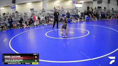 50 lbs Semifinal - Daniel Gauthier, Sentinels Wrestling Academy vs Tegan Kjeldgaard, Wildcat Wrestling Club