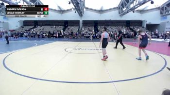 90-I lbs 3rd Place - Andrew Dolson, Barn Brothers vs Lucas Huntley, High Pace Wrestling Club