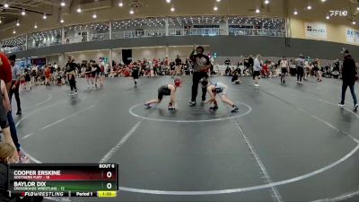 68 lbs Round 2 (6 Team) - Baylor Dix, Crossroads Wrestling vs Cooper Erskine, Southern Fury