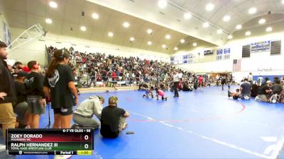 56 lbs Cons. Round 2 - Zoey Dorado, Pounders WC vs Ralph Hernandez Iii, Total Kaos Wrestling Club