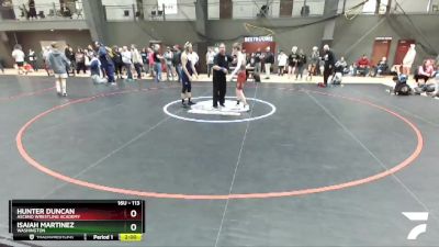 113 lbs Cons. Round 1 - Hunter Duncan, Ascend Wrestling Academy vs Isaiah Martinez, Washington