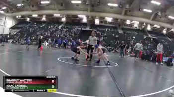 90 lbs Round 5 (6 Team) - Isaac Carroll, G.I. Grapplers Black vs Brandly Walters, Kearney Matcats - Blue