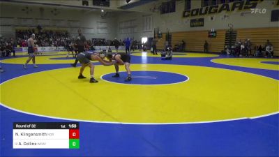 141 lbs Round Of 32 - Nathan Klingensmith, Norwin (PA) vs Austin Collins, Wray (CO)