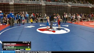 55 lbs Quarterfinal - Kinleigh Torres, Windy City Wrestlers vs Taylynn Lane, Sheridan Wrestling Club