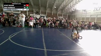 46 lbs Champ. Round 1 - Jens Thornock, Box Elder Stingers vs Wyatt Wilson, Team Prestige Wrestling